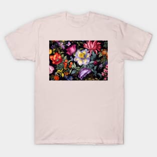 Blossom Ballet A Vibrant Floral Print Design T-Shirt
